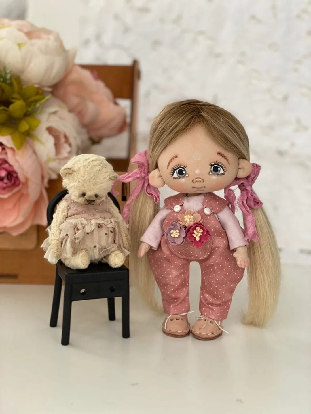 Rag doll 7", doll, textile doll, rag doll fabric, rag doll girl, rag doll mini