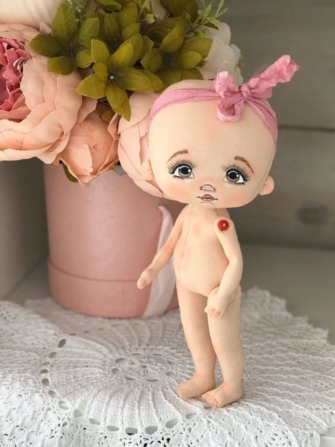 Rag doll 7" cloth doll Textile doll Tilda doll First doll Rag doll Fabric doll Interior doll Soft doll Gift for girl