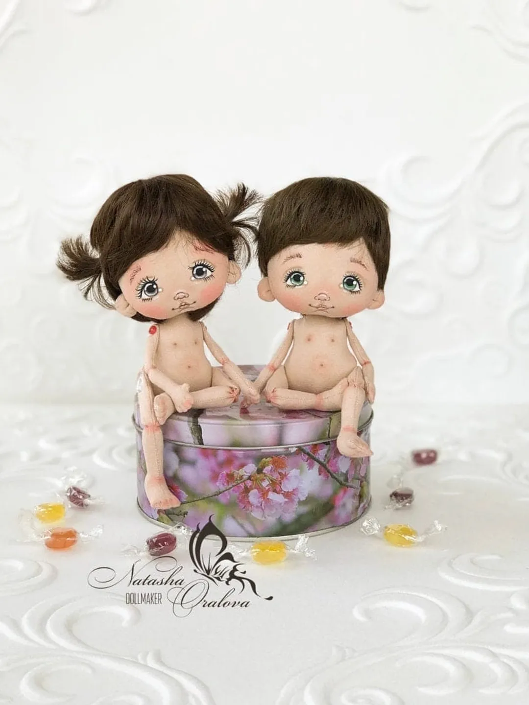 Doll 17 cm (6,6") Cloth doll Blond wavy hair Tilda doll Handmade doll Rag doll Gift doll Handmade Fabric doll Textile doll First doll