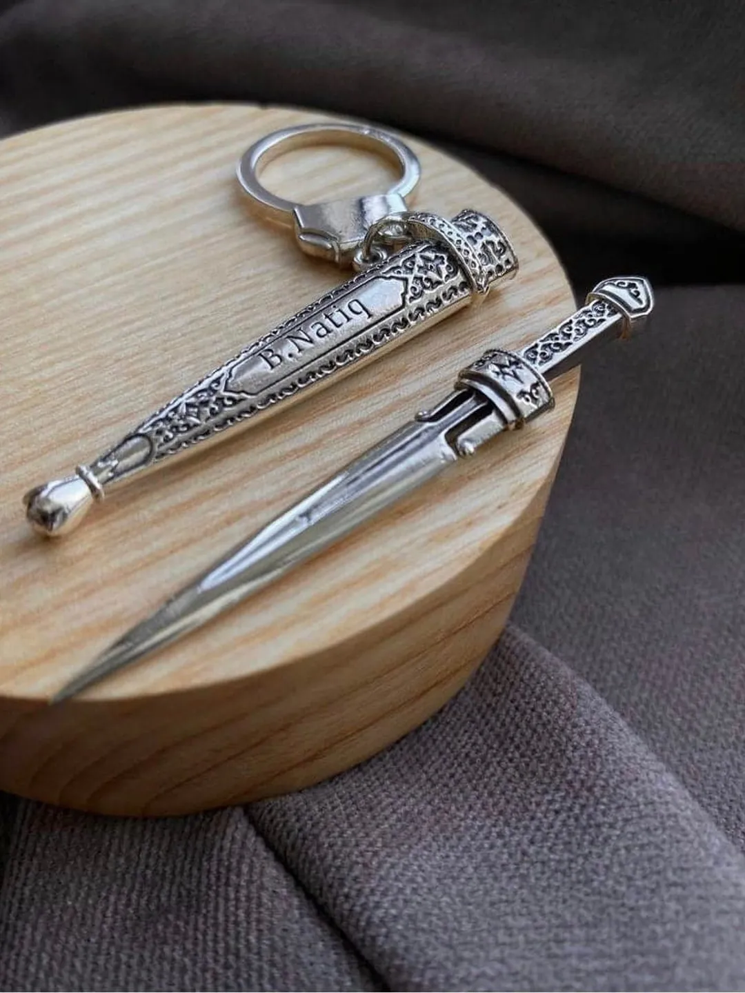 keychain dagger for keys - Custom Dagger keychain - Kubachi handmade Knife Dagger
