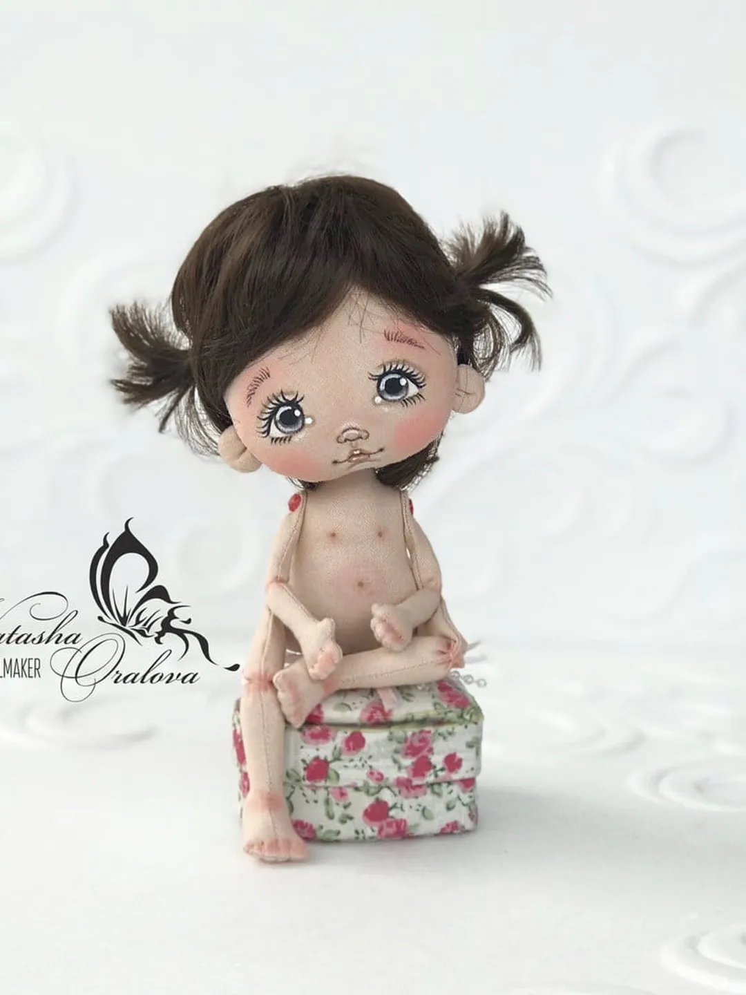 Doll 17 cm (6,6") Cloth doll Blond wavy hair Tilda doll Handmade doll Rag doll Gift doll Handmade Fabric doll Textile doll First doll