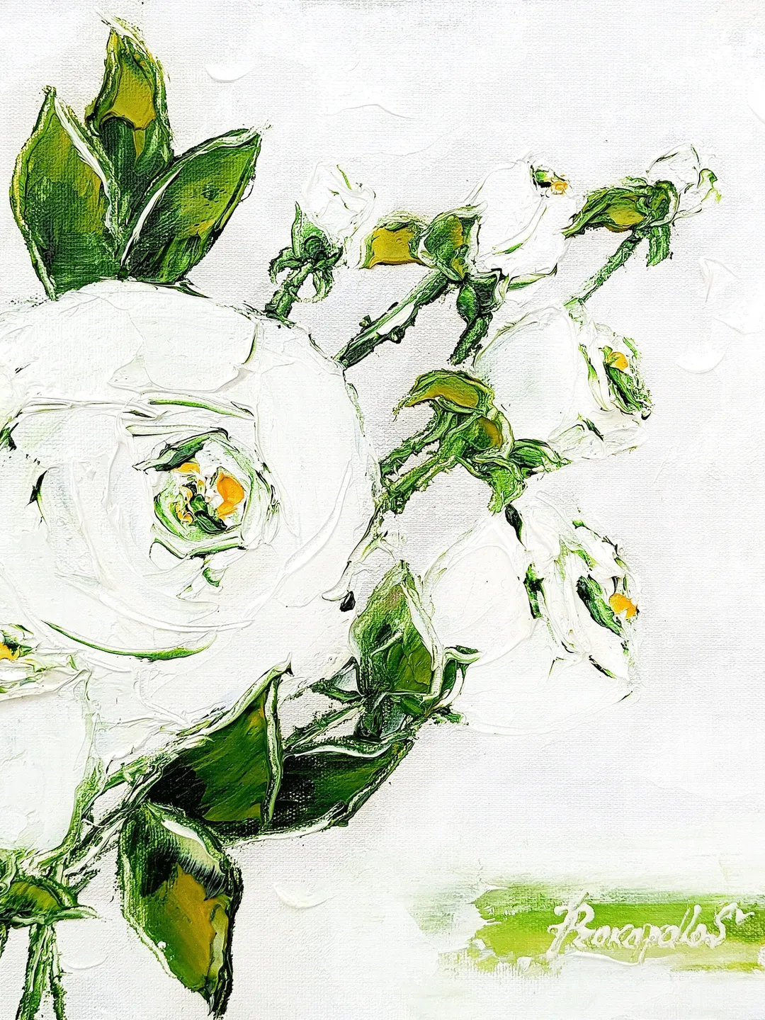 Roses Painting Floral Original Art Impasto Oil Painting Flowers Rose Artwork by ArtProkopaloSv