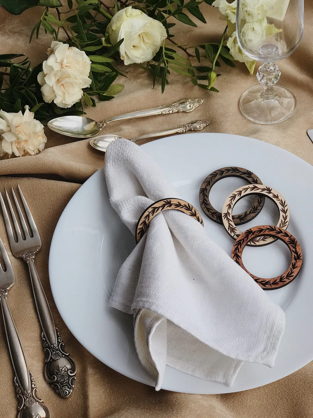 Wedding Table Décor, Napkin Rings in Bulk, Wedding Place Setting Cards, Thanksgiving Table Décor