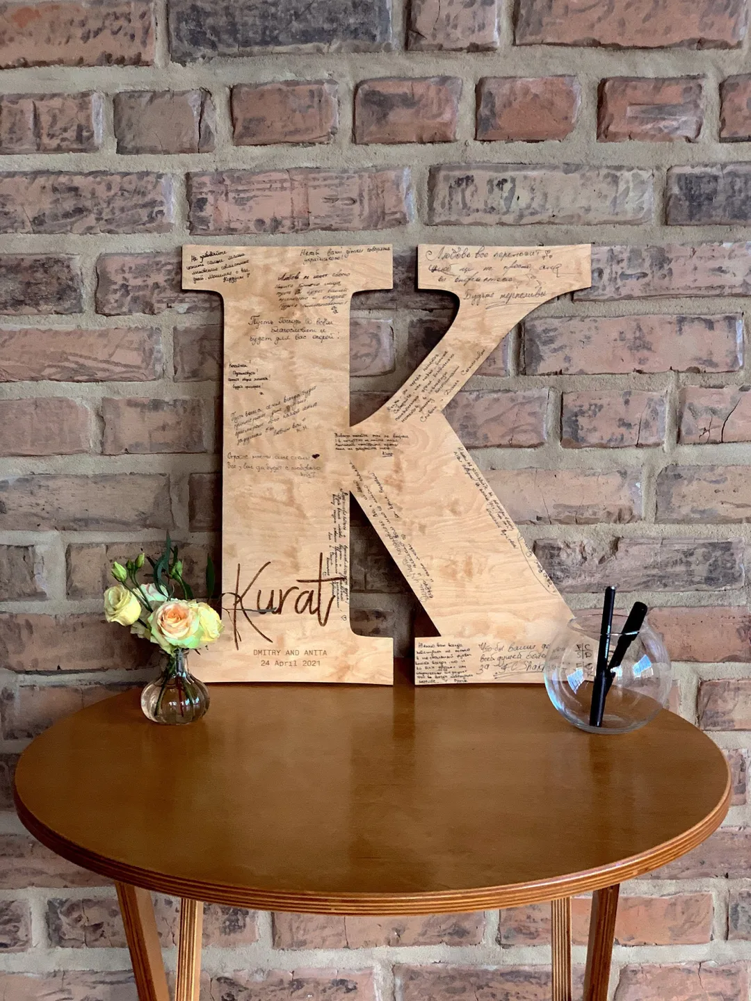Letter Guest Book Alternative for Wedding, Engagement, Anniversary, Custom Wooden Sign