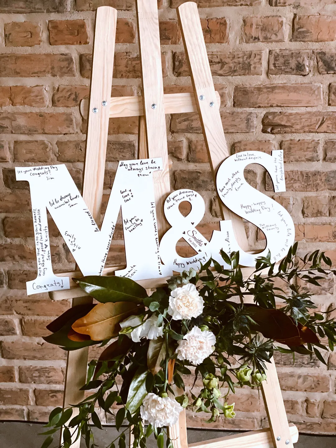 Wedding Guestbook Alternative, Couples Initials Wedding Sign, Custom Family Name Wooden Engagement Sign