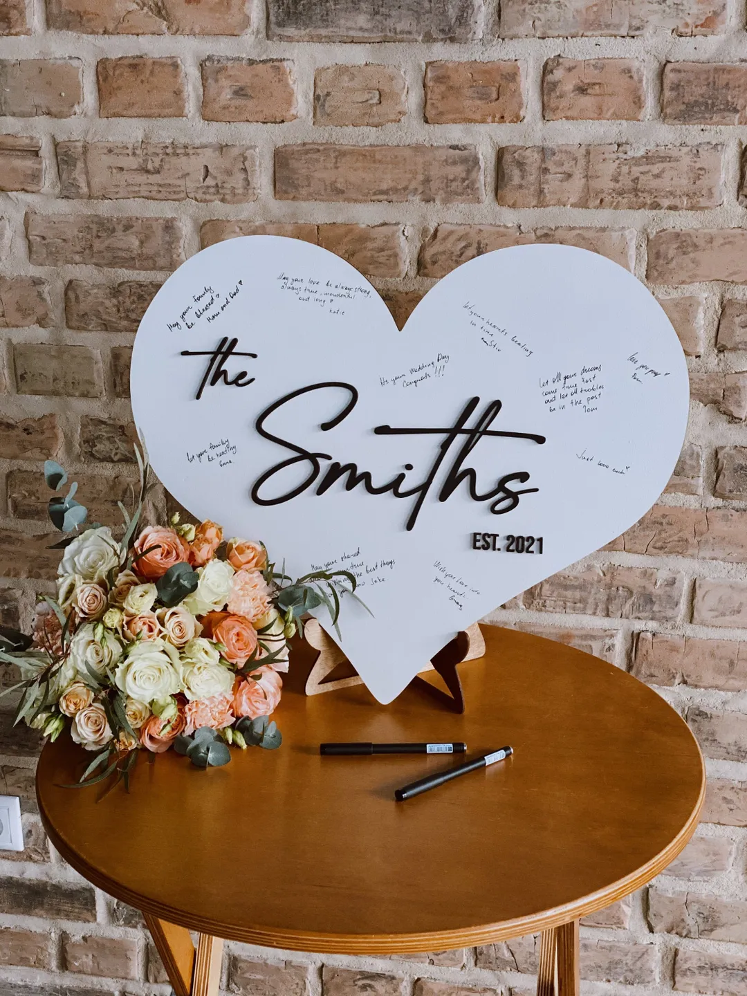Wedding Welcome Sign, Wedding Guest Book Alternative Heart, Custom Reception Sign