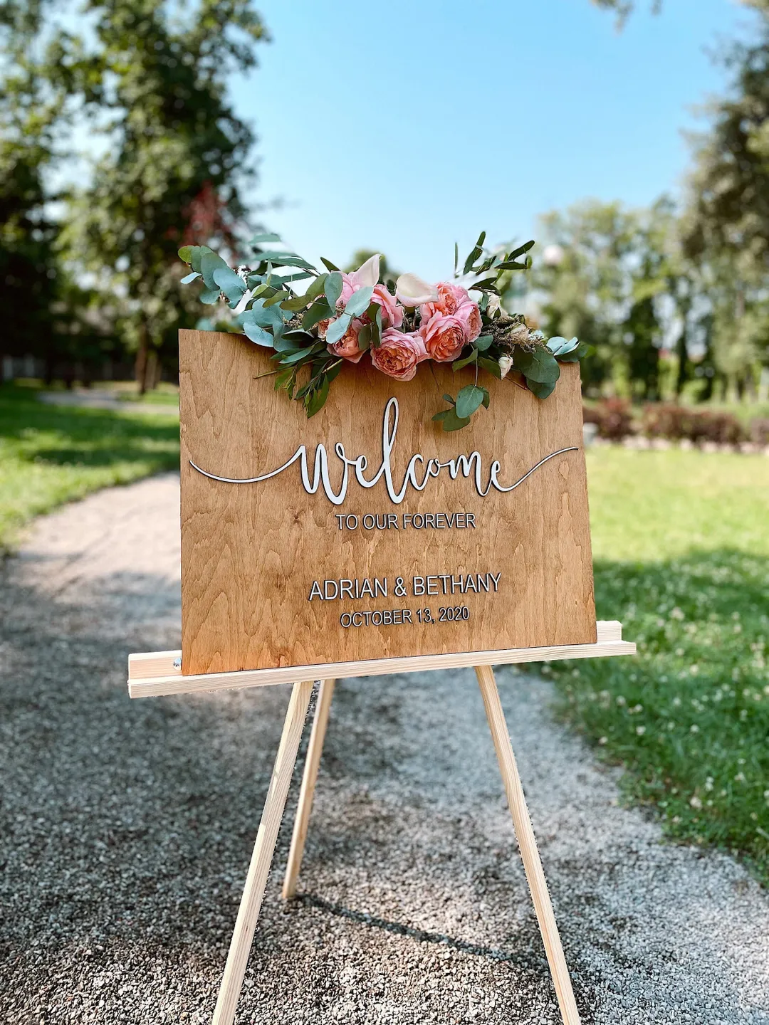 Custom Wedding Welcome Sign, Rustic Wedding Décor, Engagement Party Sign