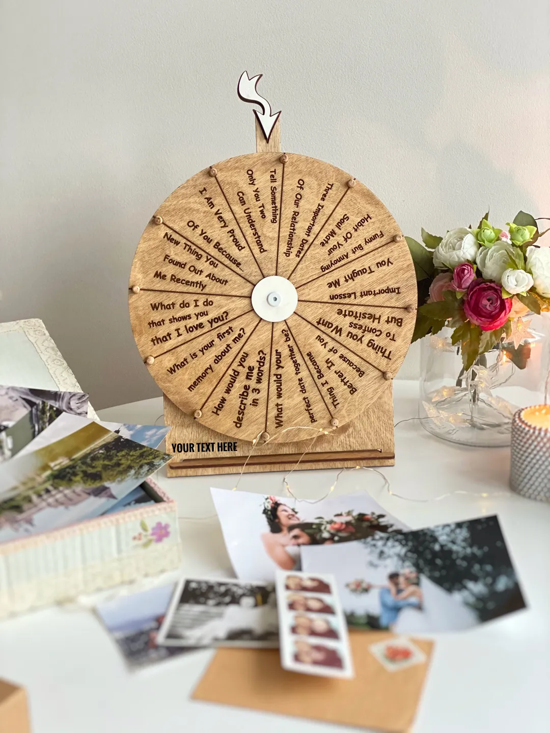 Fun Family Activity, Game for Couples, Spin the Wheel Game, Outdoor & Indoor Activity for Guests