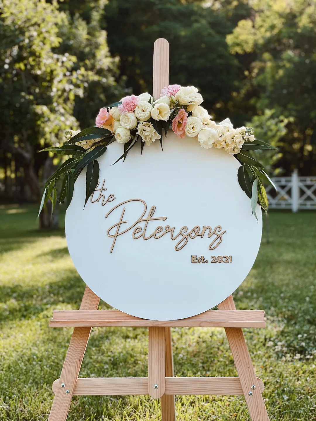 Wedding Guest Book Alternative, White Gold Welcome Sign, Engagement Sign