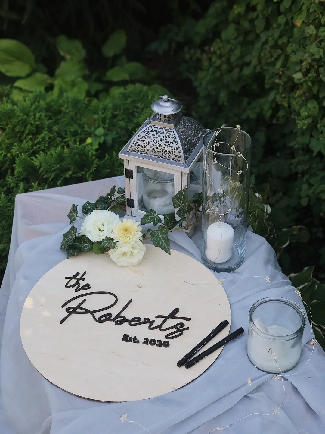 Wedding Guest Book Alternative, Wedding Welcome Sign, Simple Wedding Decor, Custom Last Name Sign