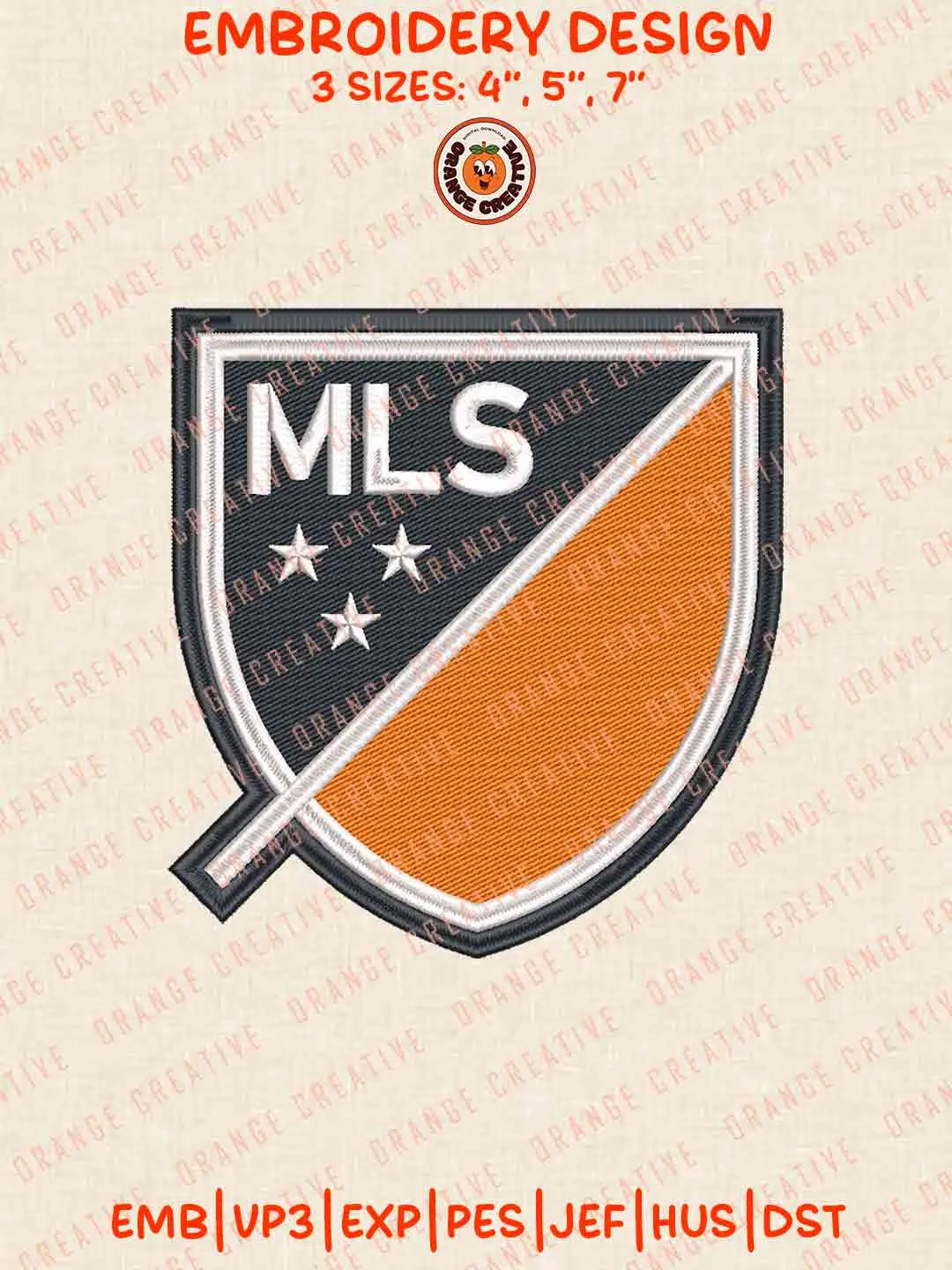 Houston Dynamo FC MLS Logo Embroidery Files, Houston Dynamo FC Embroidery Designs, League Soccer Machine Embroidery Files, MLS Houston Dynamo FC Logo Machine Embroidery, 3 sizes, Digital Download