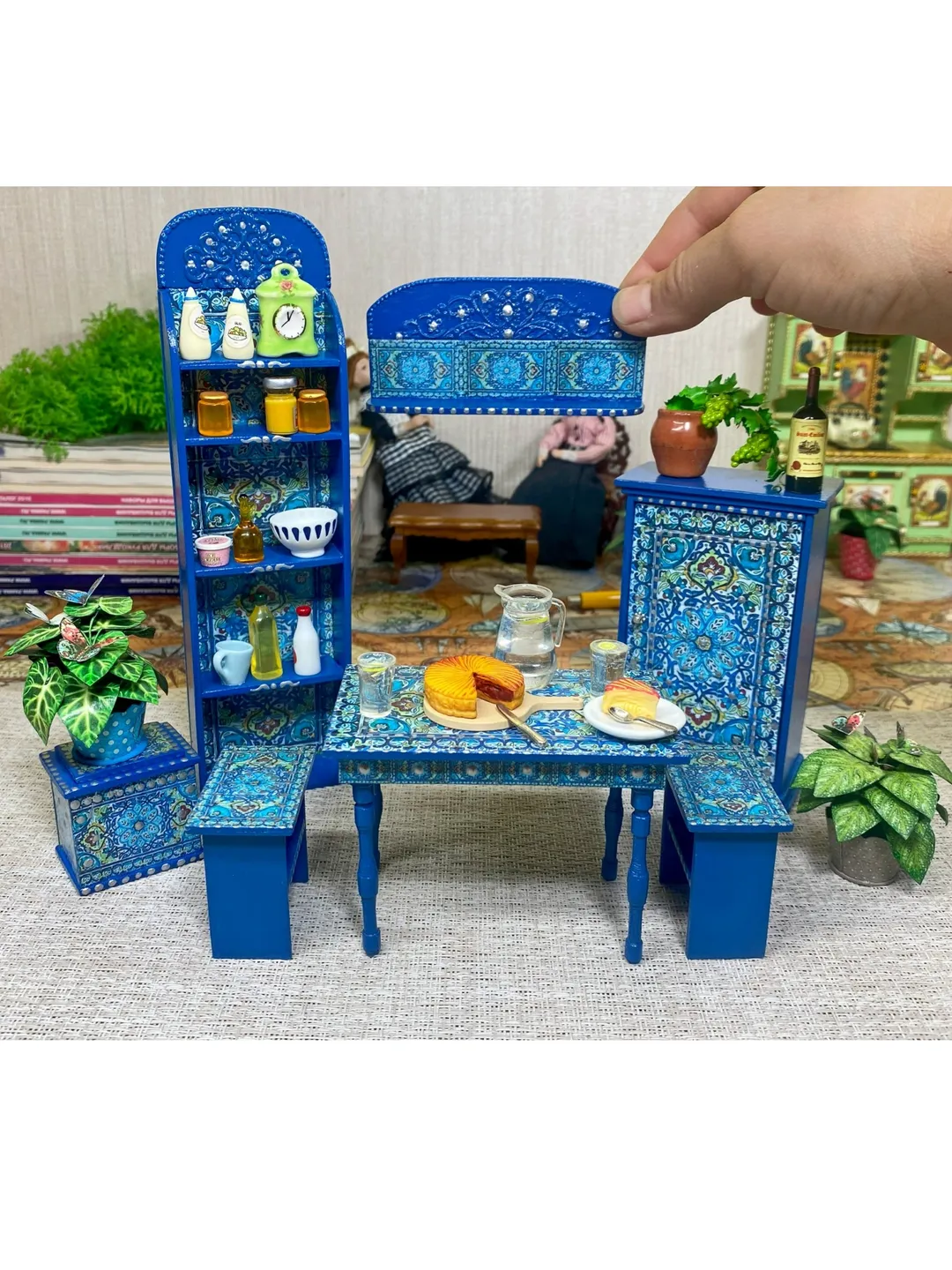 Furniture for a doll. 1:12. Miniature doll furniture. Set of furniture.