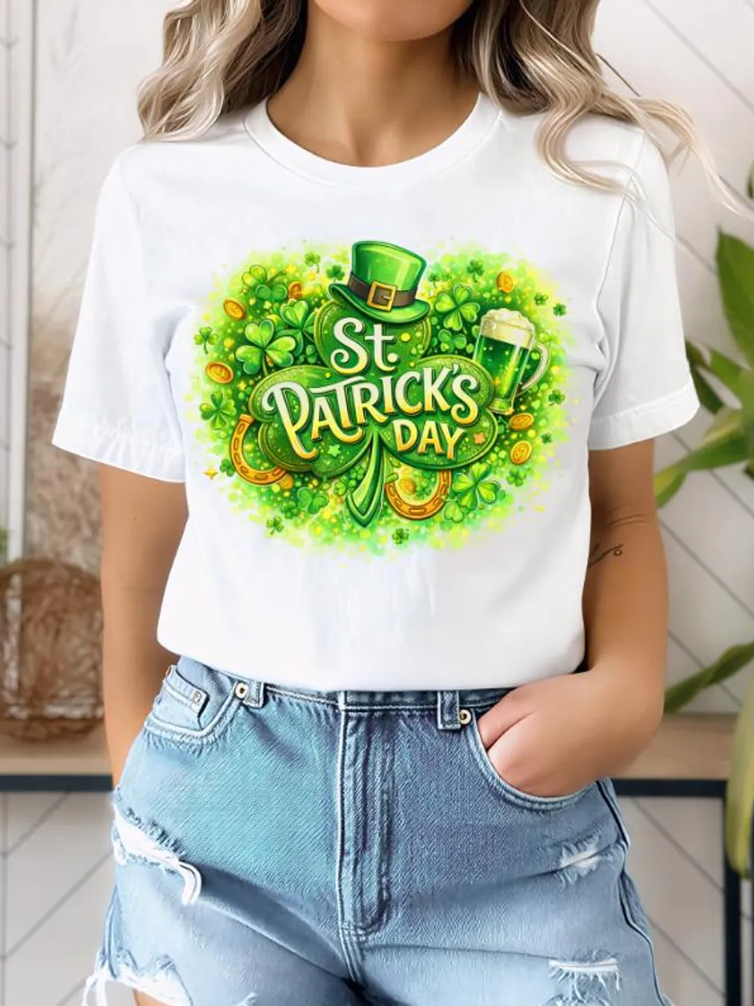 Lucky Shamrock St Patrick's Day Shirt Design | Irish Family Matching (PNG Digital Download)