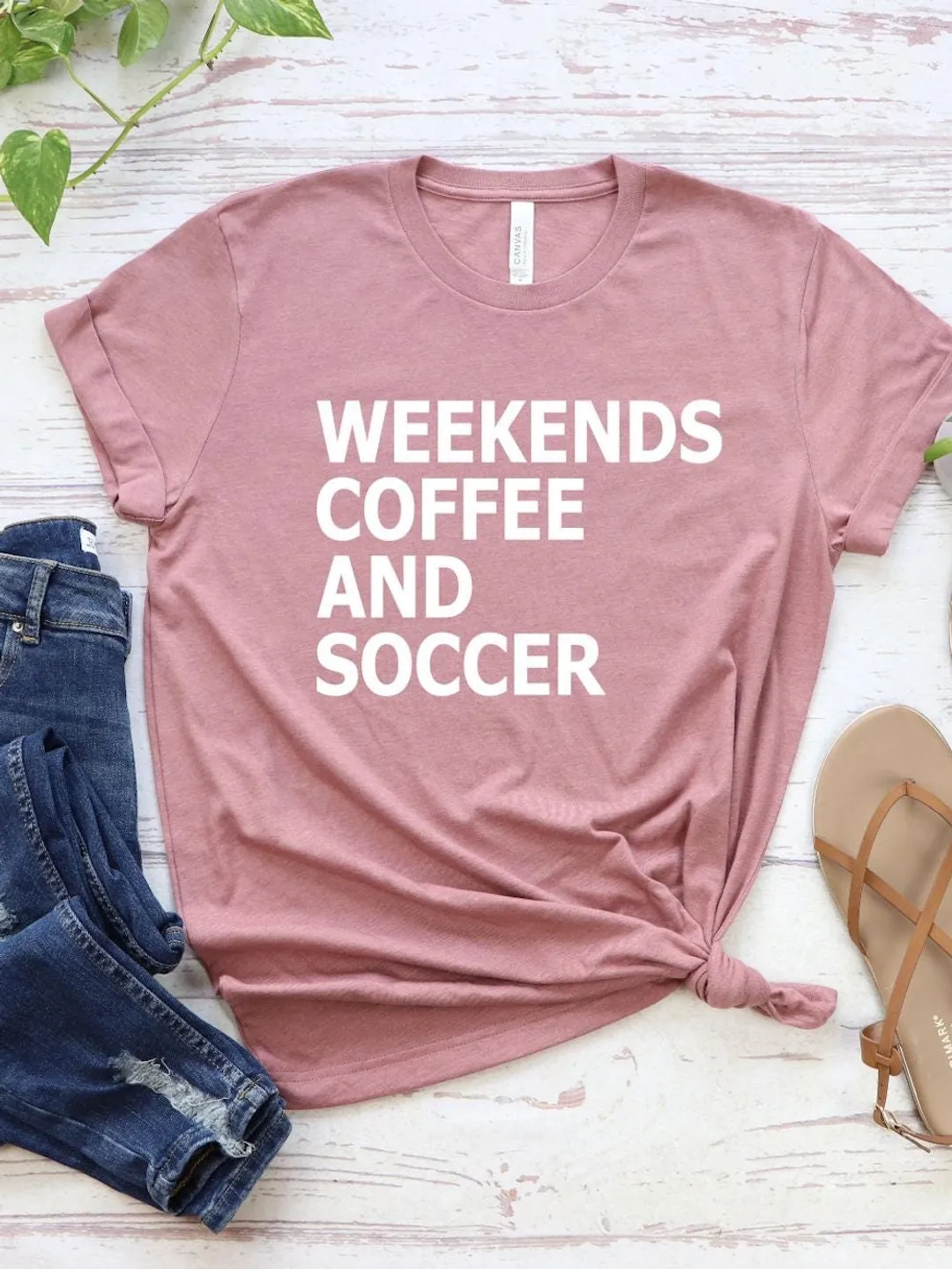 Soccer Mom Shirt: Weekends, Coffee, and Soccer - Unisex Tee