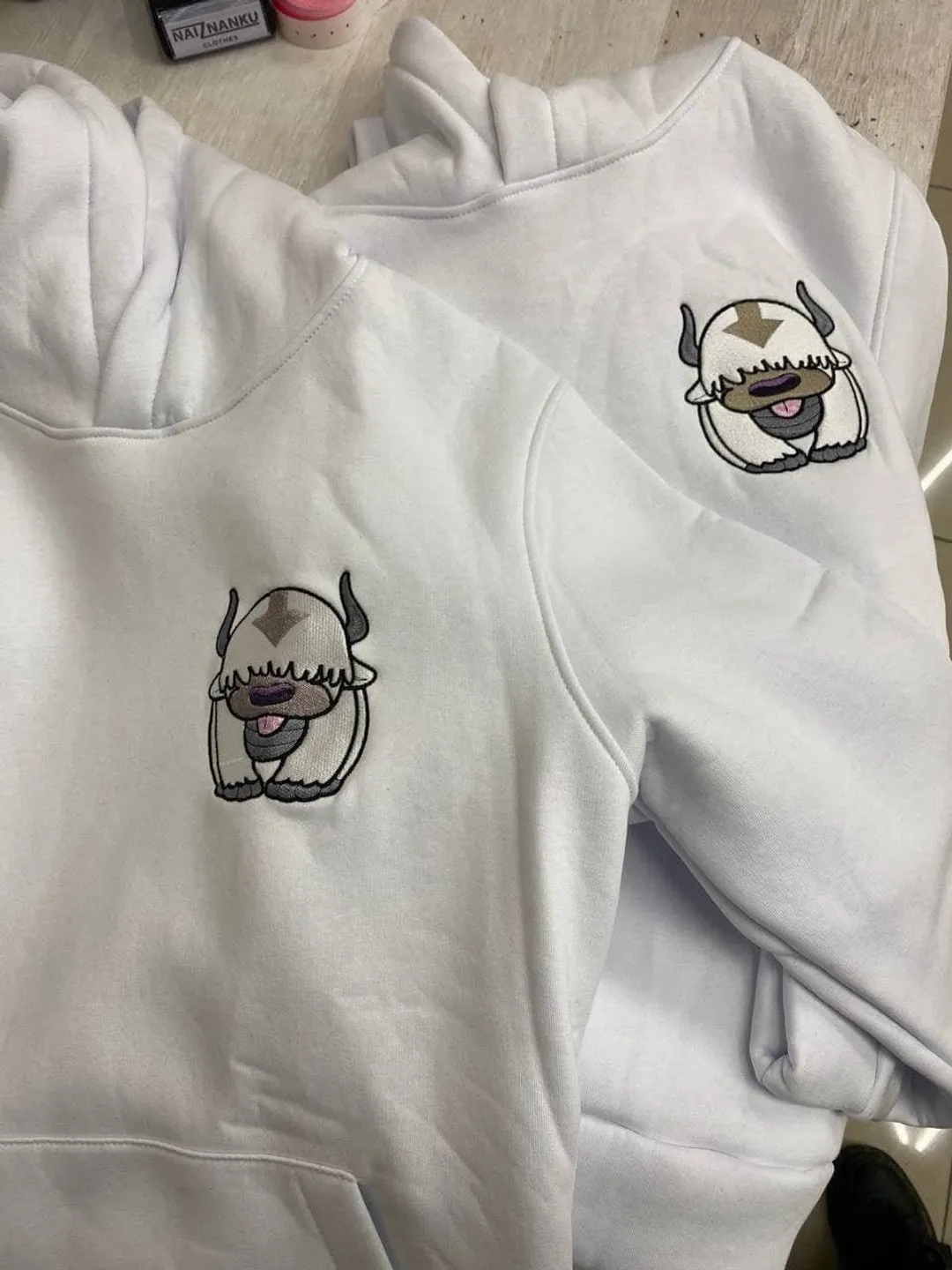 Couple Anime Sky Bison Embroidered Hoodies Cartoon Animal Manga Sweatshirts Clothes Merch for Gift