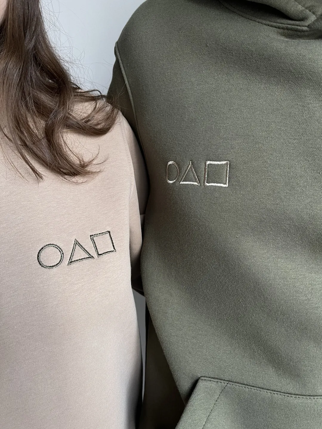 Couple Embroidered Dorama Hoodies Matching Korean Series Crewneck Art Sweatshirts for Movie Fan Gift