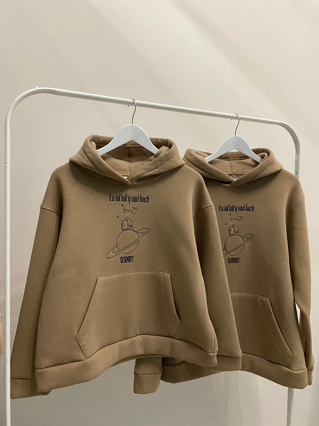 Embroidered Anniversary Date Hoodies Couple Sweatshirts Aesthetic Tshirts Gift for Her and Him