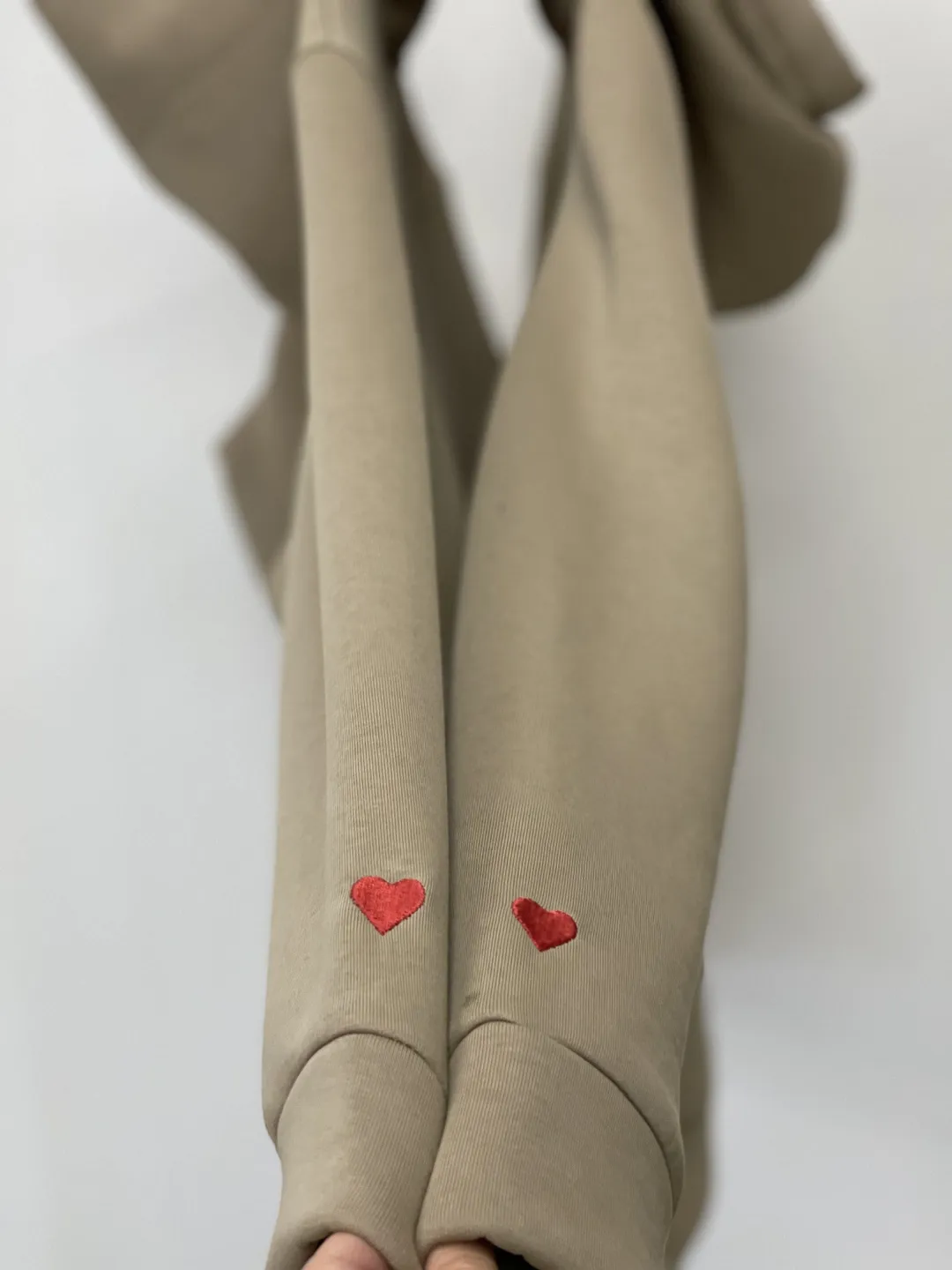 Embroidered Hoodies with Initials Hearts on the Sleeve Custom Date or Cartoon Couple Sweatshirts Anniversary Gift for Her and Him