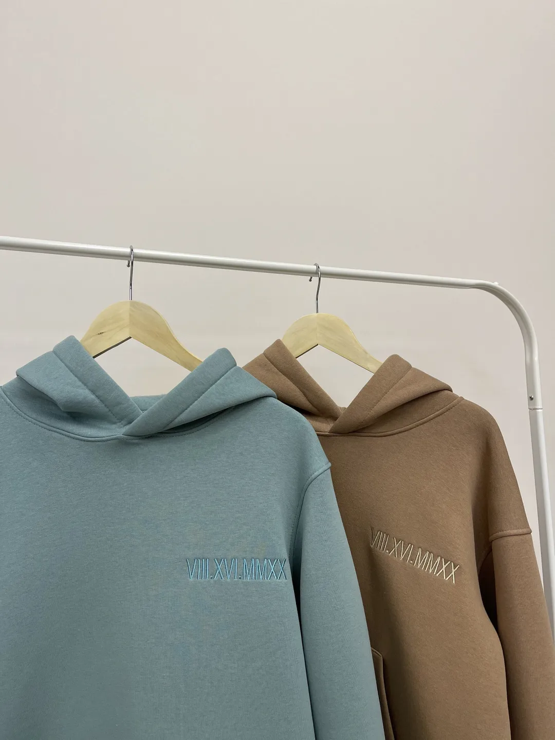 Embroidered Anniversary Roman Numeral Date Hoodies Couple Sweatshirts Matching Items Anniversary Gift for Her and Him