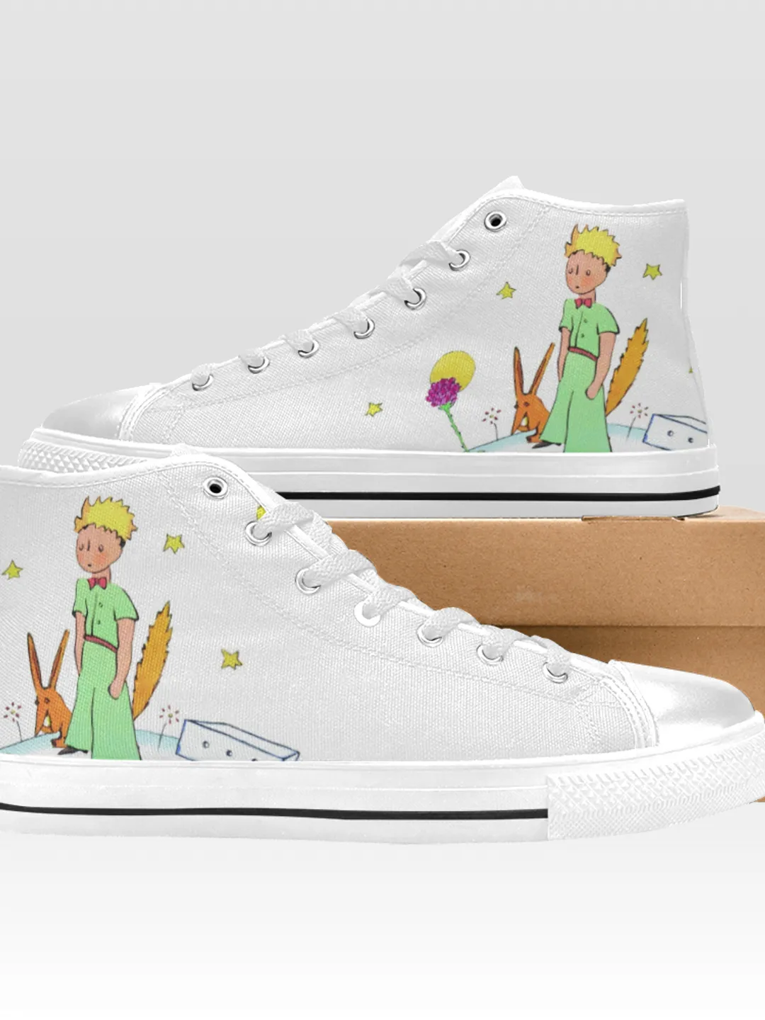 Little Prince Shoes, High-Top Sneakers, Handmade Footwear