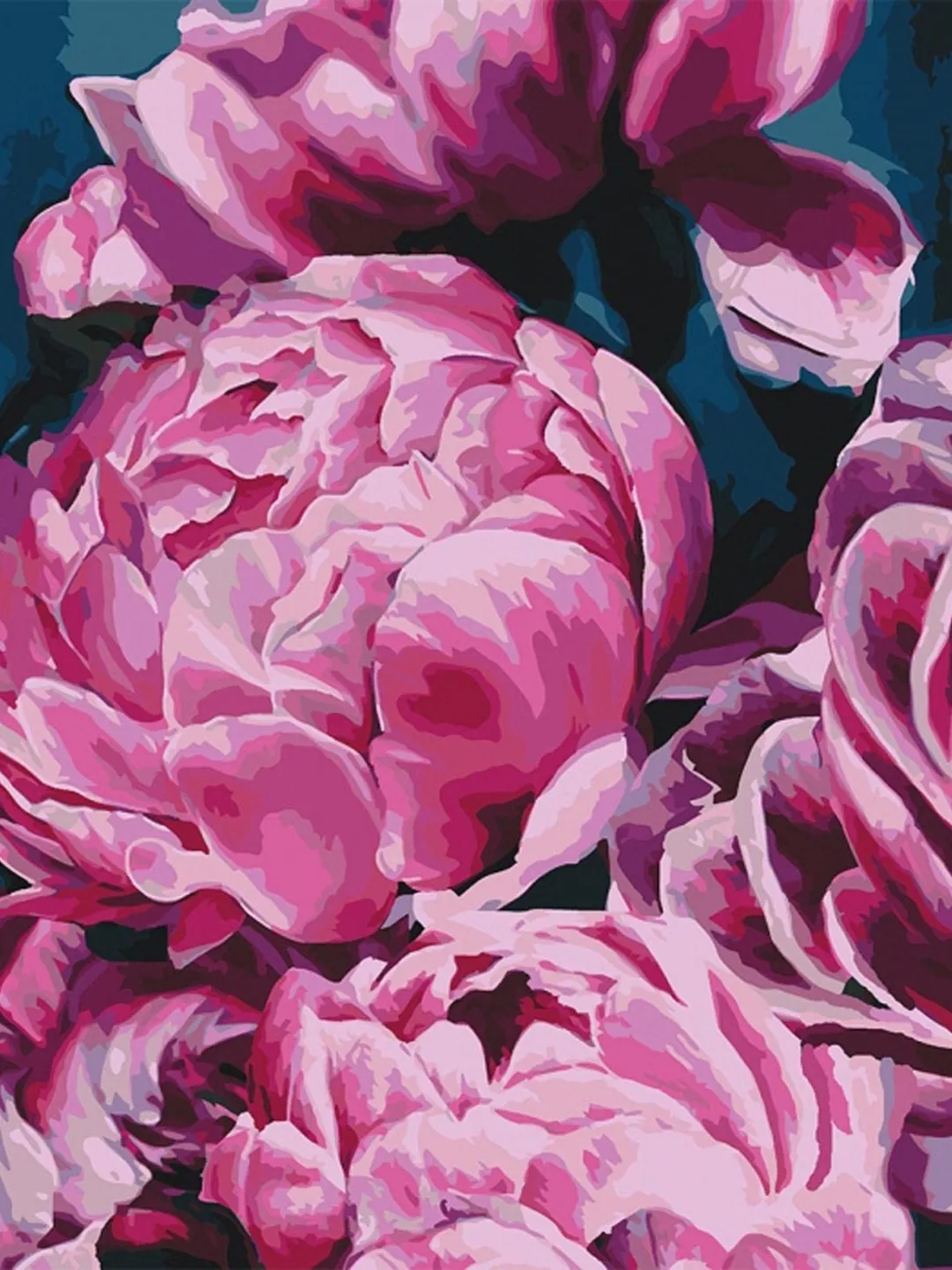 Peony Paint by number kit Adult, Flower Painting by numbers Floral Framed Canvas ❰ Birthday Gift ❱