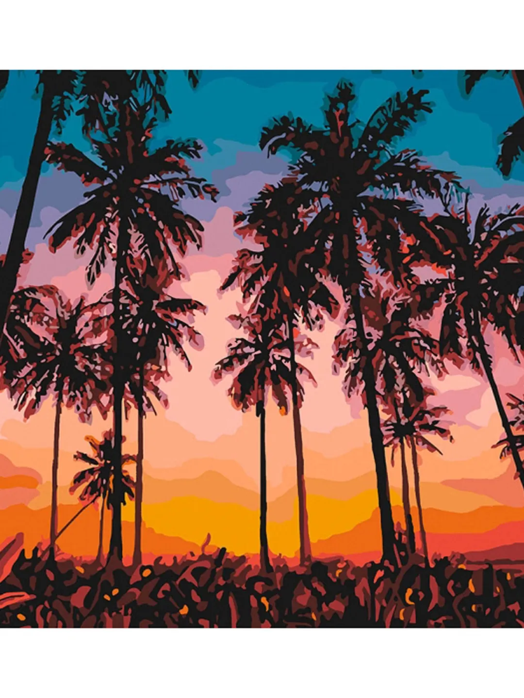 Ocean Paint by numbers kit Adult, Night beach Painting by numbers Canvas Framed