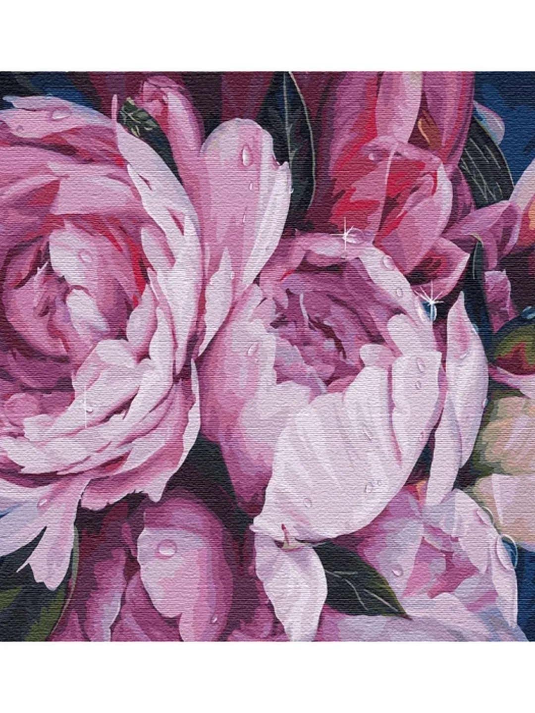 Floral Paint by number kit Adult, Purple Peony Painting by numbers Peonies With Frame On Canvas