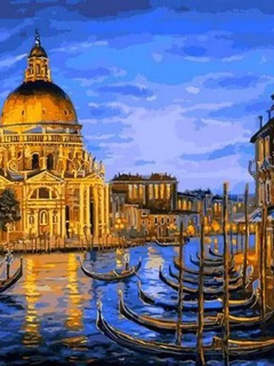 Venice Paint by number kit Adult Coloring, Landscape Painting Italy Wall Art With Framed On Canvas ❰ Gifts for Her ❱