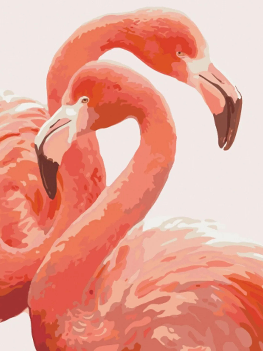 Pink Flamingo Paint by number kit Adult Coloring Bird Painting by numbers Tropical Flamingo Framed On Canvas  ❰ Gift for Kids ❱