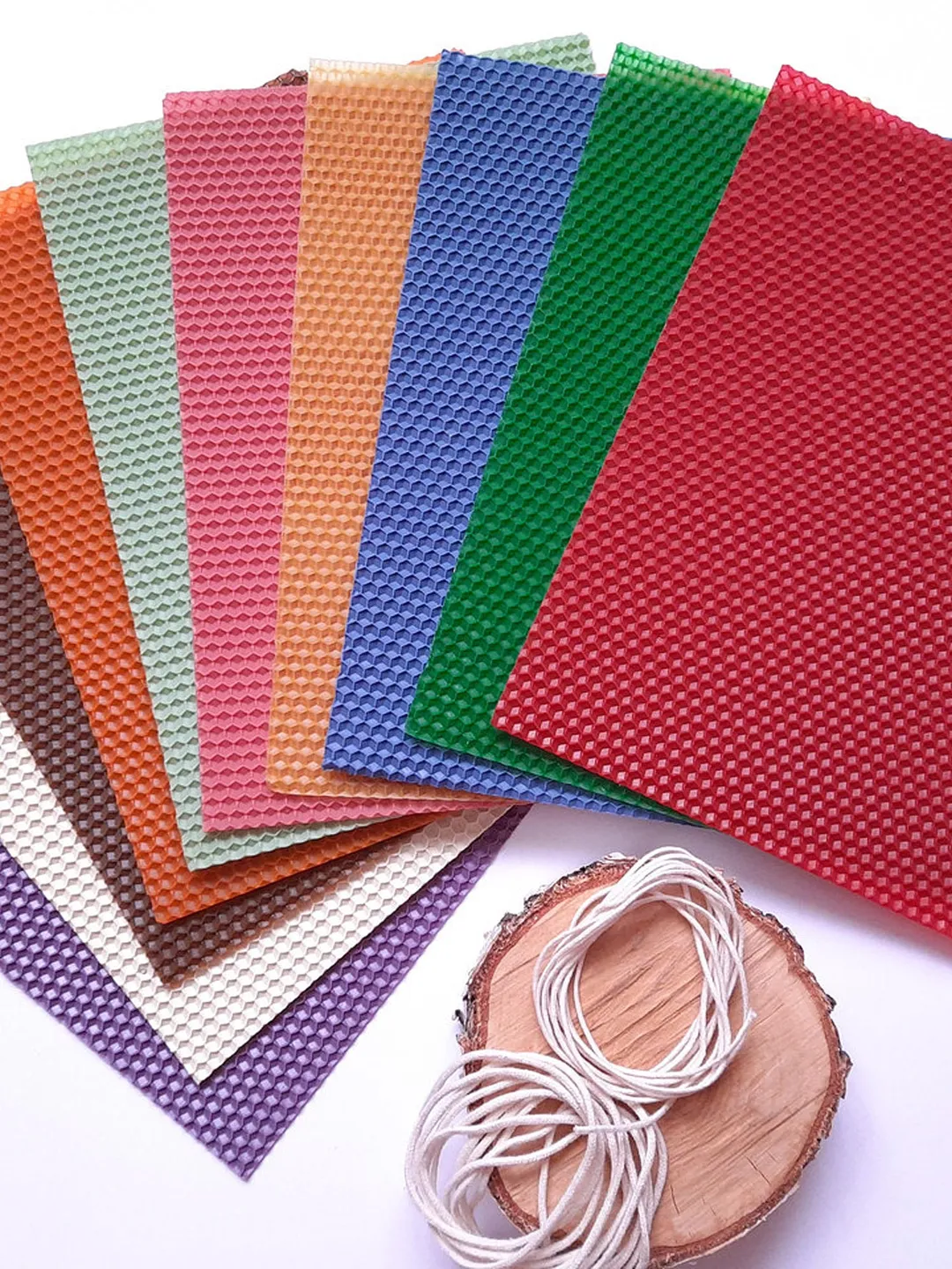 Candle making kit, 100% natural beeswax sheets, Make your own candle ❰ Candle Gift Set ❱