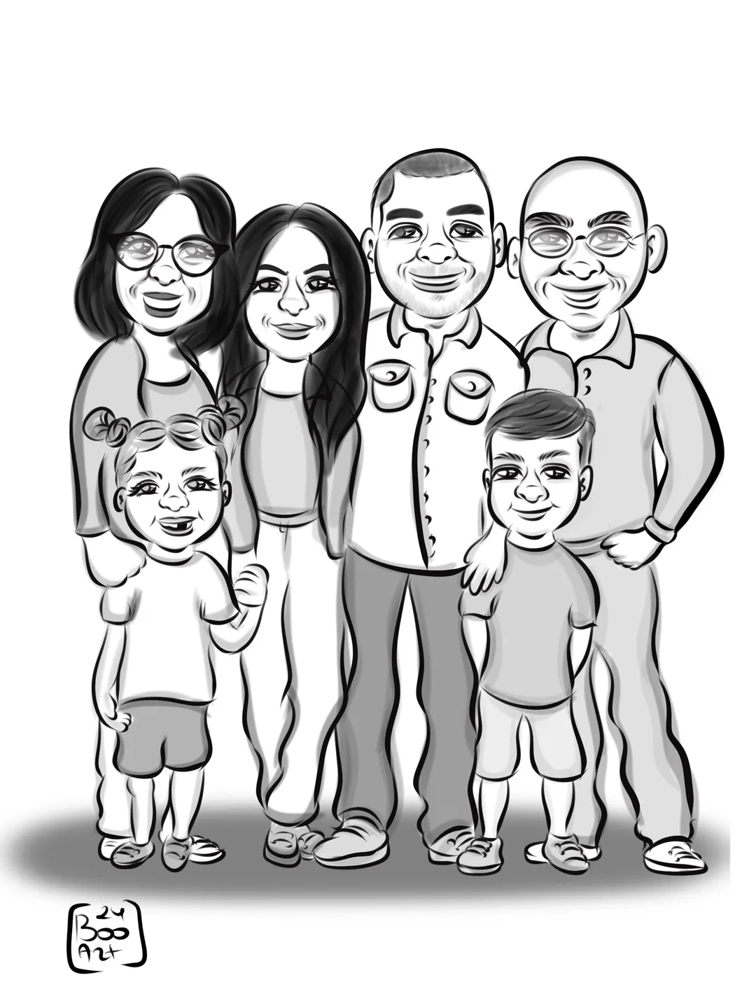 Caricature/black and white/Valentines Caricature Portrait/Digital Drawing/Drawing From Photo/Custom Gift/wedding Colour Drawing/quirky/Unique gift