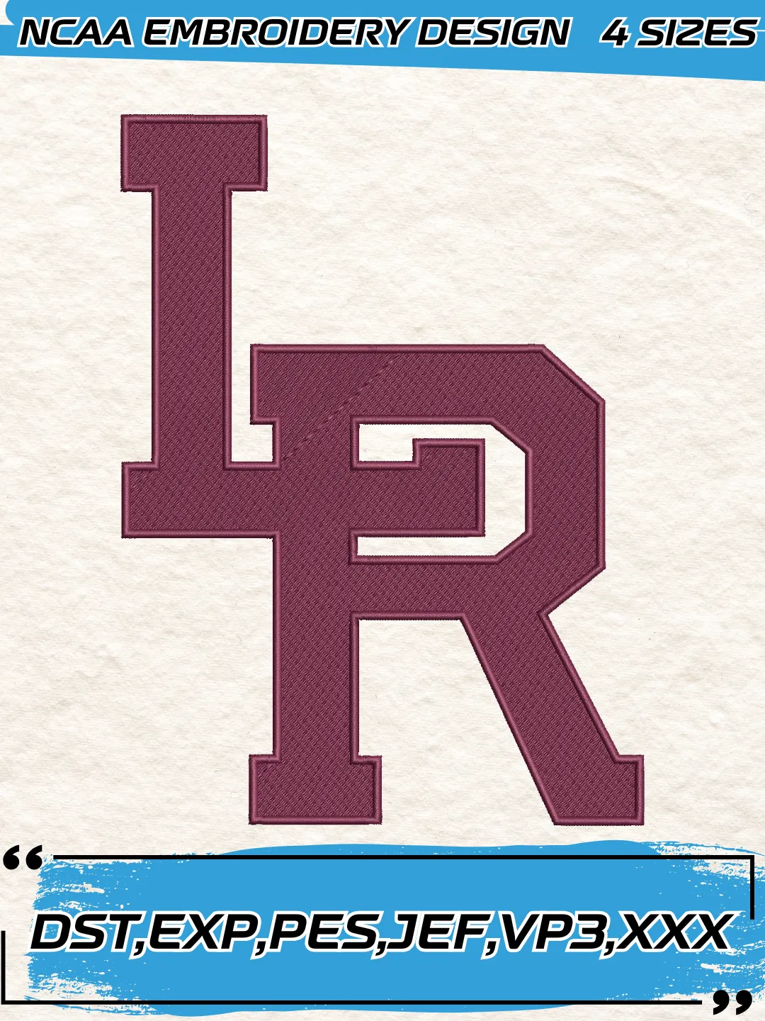 Little Rock Trojans Logo Embroidery Design,NCAA Logo Embroidery Design,Machine Embroidery Design File,4 Sizes, Digital Download