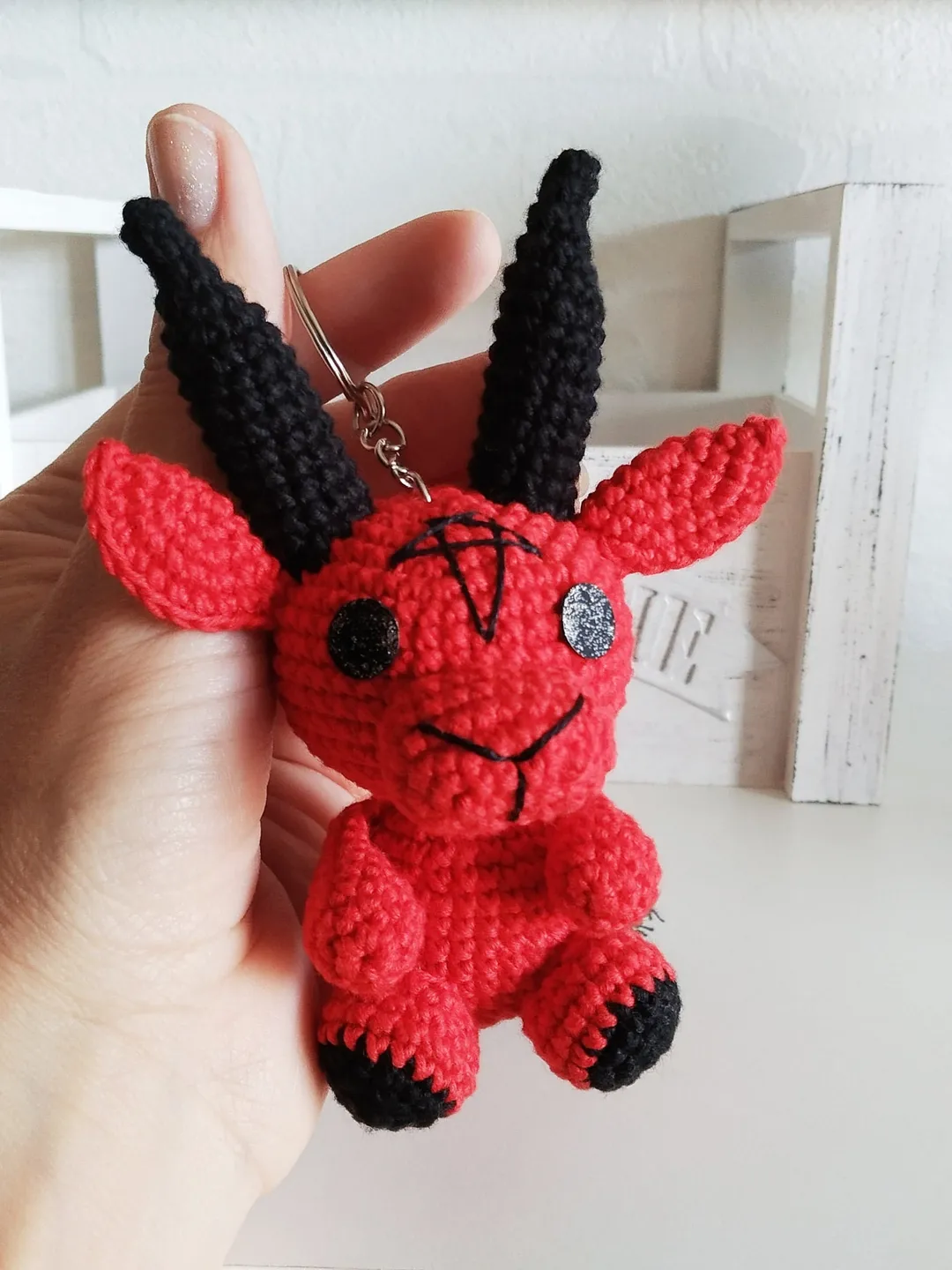 Baphomet plush, baphomet keychain, baphomet, creepy plush, creepy keychain,   baphomet statue, weird keychain, baphomet doll,scary keychain