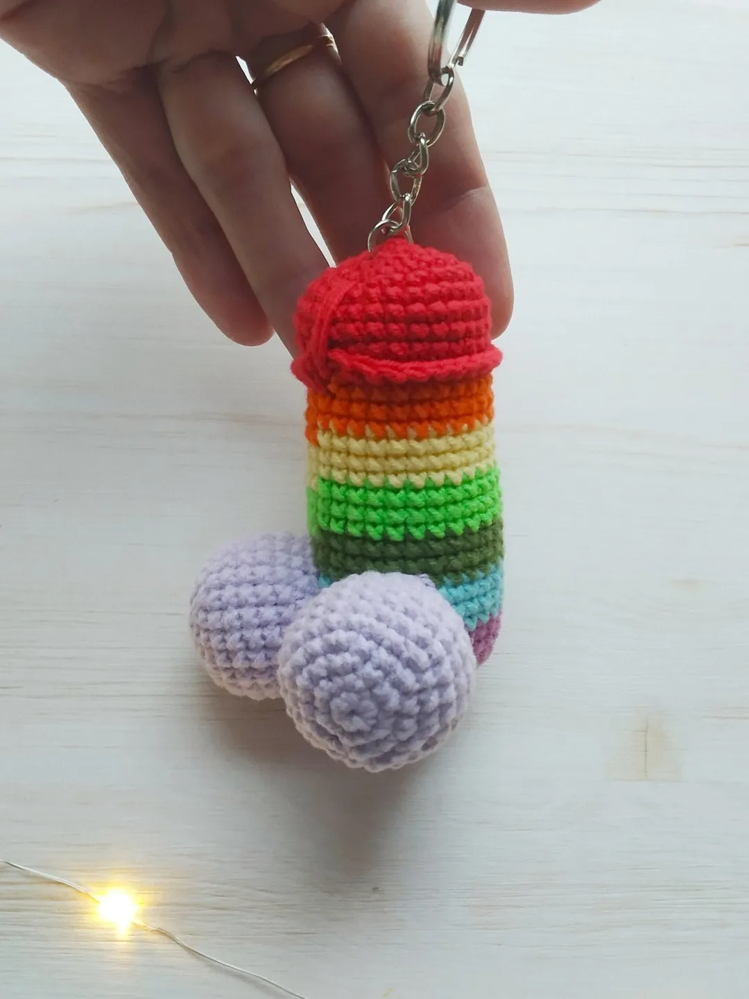 Penis keychain rainbow plush, boyfriend gift, transgender pride, lgbt flag, gift for gay friend, lesbian gift, weird keychain