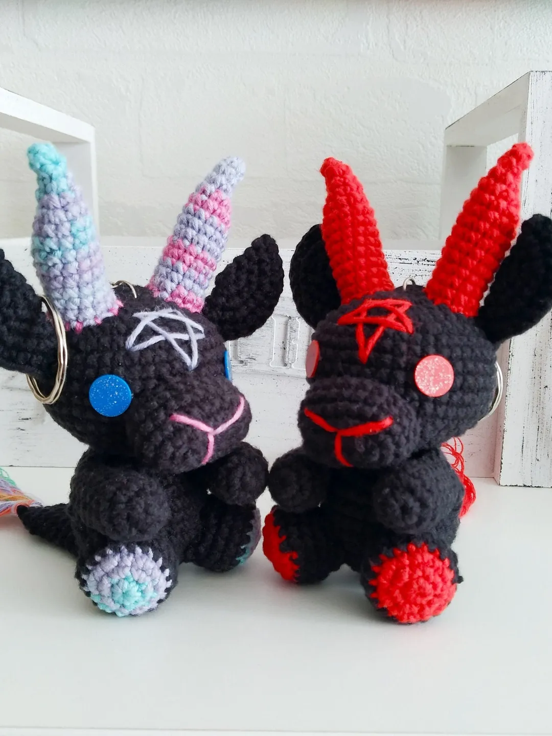 Baphomet keychain, creepy keychain, baphomet doll, baphomet plush, baphomet, satan, occult keychain, halloween keychain, baphomet statue