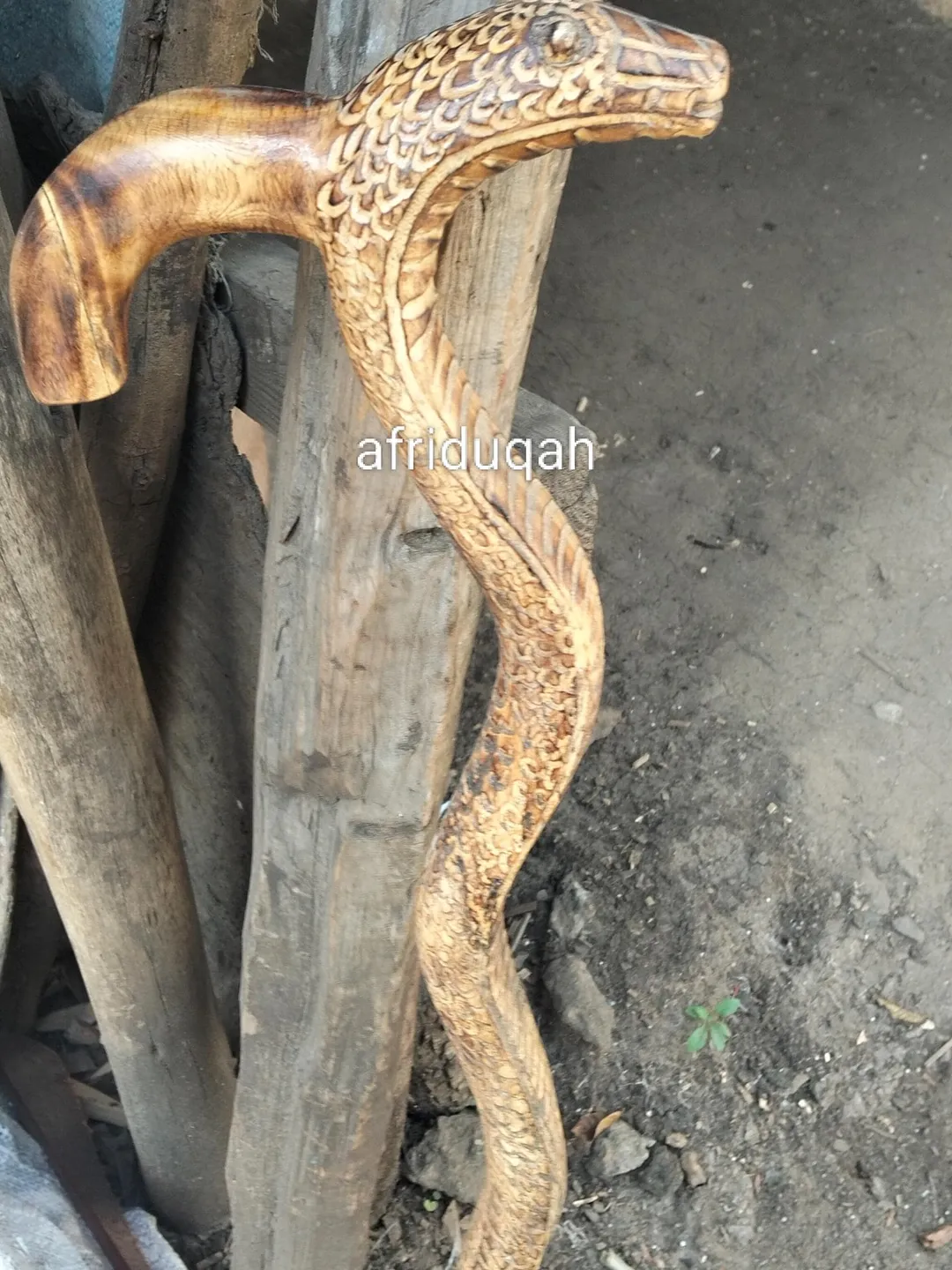 African wooden python original hiking walking stick,unisex walking ...
