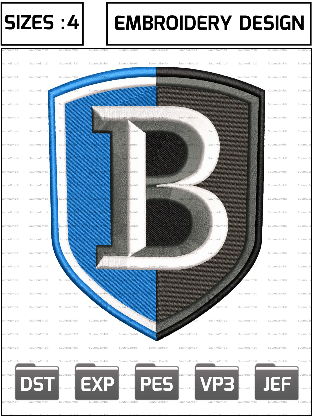 Bentley Falcons Logo Embroidery Design,NCAA Logos Embroidery Design,NCAA Teams, Machine Embroidery Design File,4 Sizes, Digital Download
