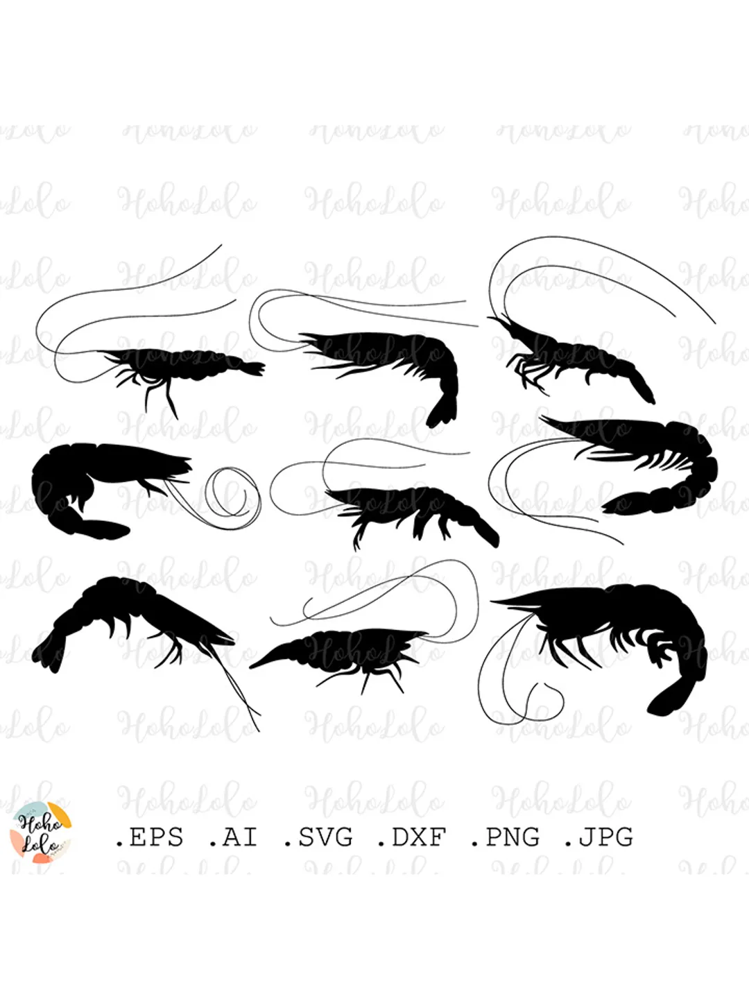 Shrimp Svg, Shrimp Cricut, Shrimp Silhouette, Shrimp Cutting files