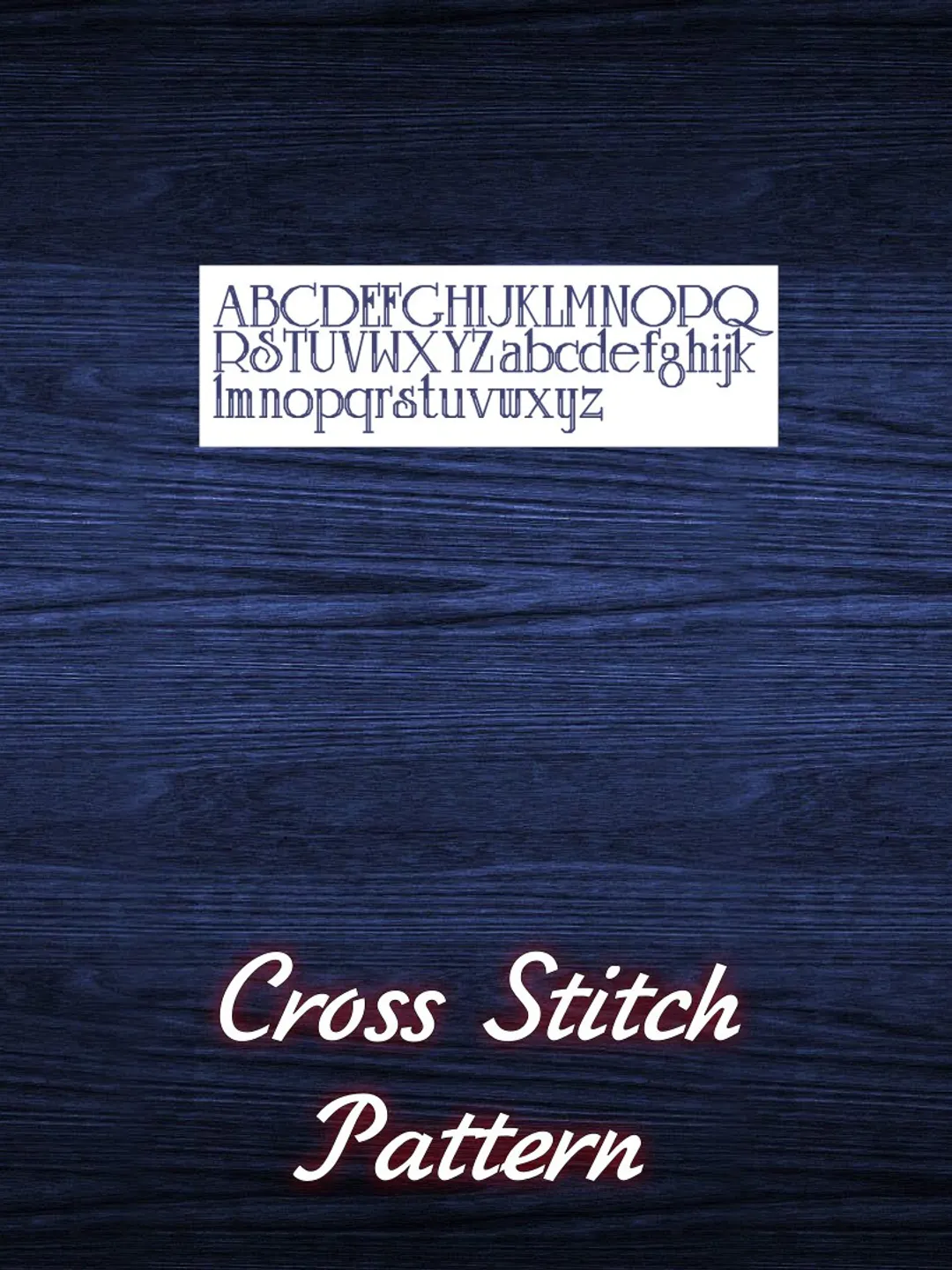 Vintage Cross Stitch Pattern Alphabet Counted Digital Download PDF