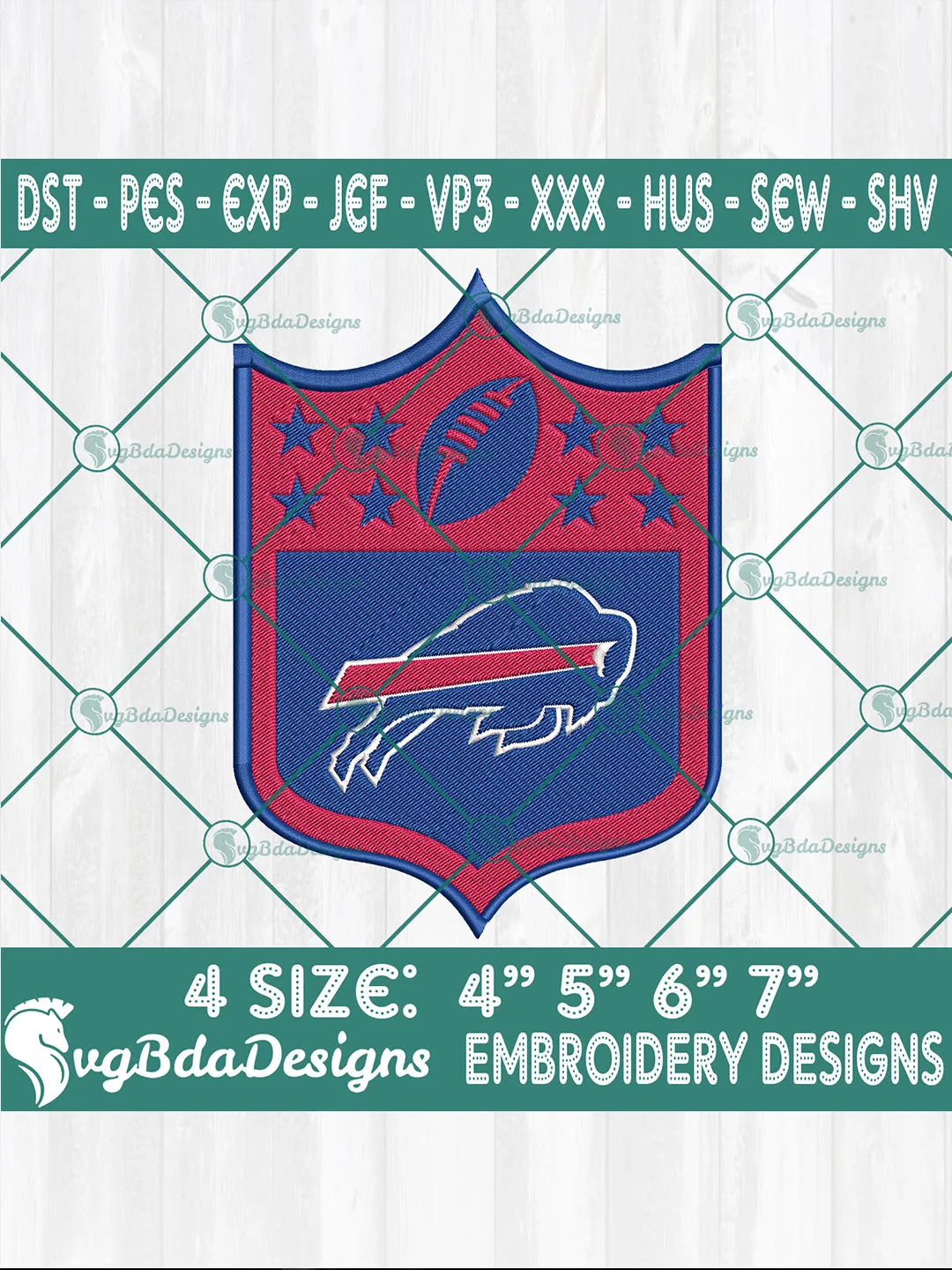 Buffalo Bills Logo NFL Embroidery Designs – Perfect for True Fans