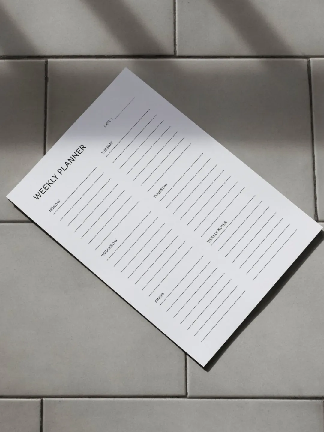 Undated Weekly Planner Printable, A4 Schedule Organizer (Digital Download)