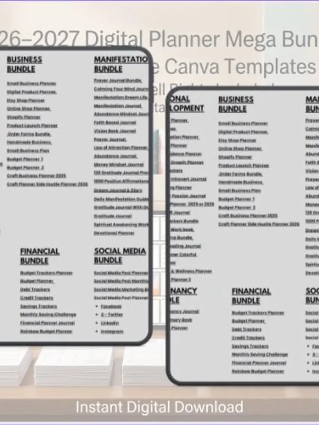 2026–2027 Digital Planner Mega Bundle | 50,000+ Canva Templates | PLR ...