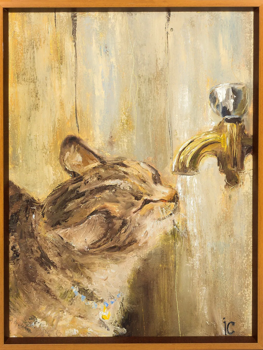 Digital printing. The cat in the picture. Reproduction. Wall decoration and decor.