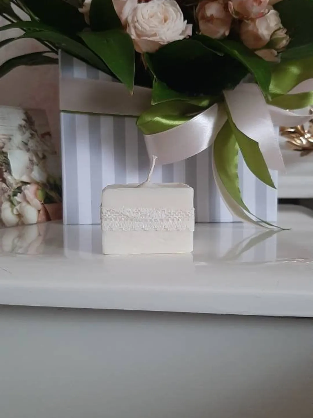 Candles gift set Natural soy candle Wedding favors White wedding candle Table candles