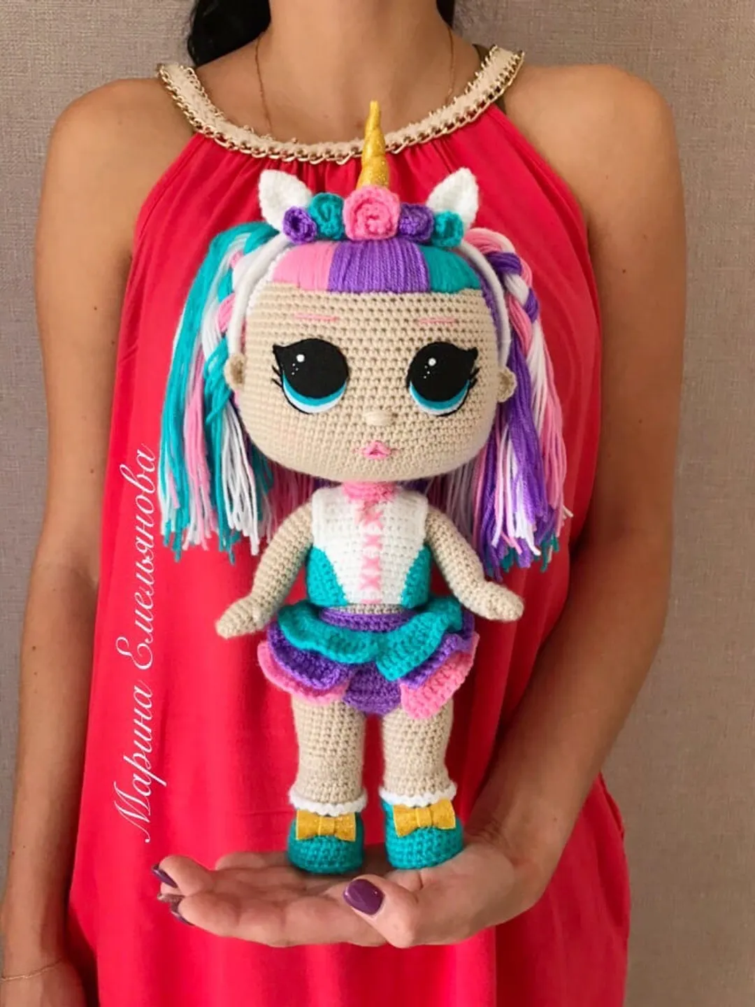 Digital Download - PDF. Crochet Pattern Doll Unicorn. DIY amigurumi toy  tutorial.