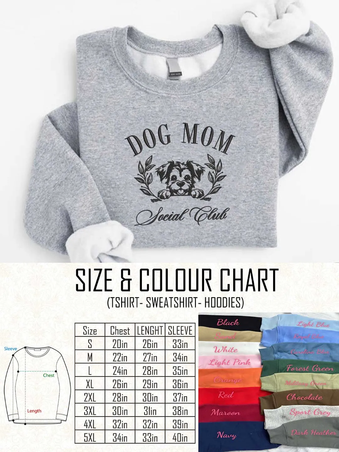 Dog Mom Social Club Embroidered Sweatshirt, Dog Mom Club Embroidered Crewneck, Dog Lover Embroidered Shirt, Life is Better With a Dog Sweatshirt, Pet Lover Shirt, Crewneck Gift