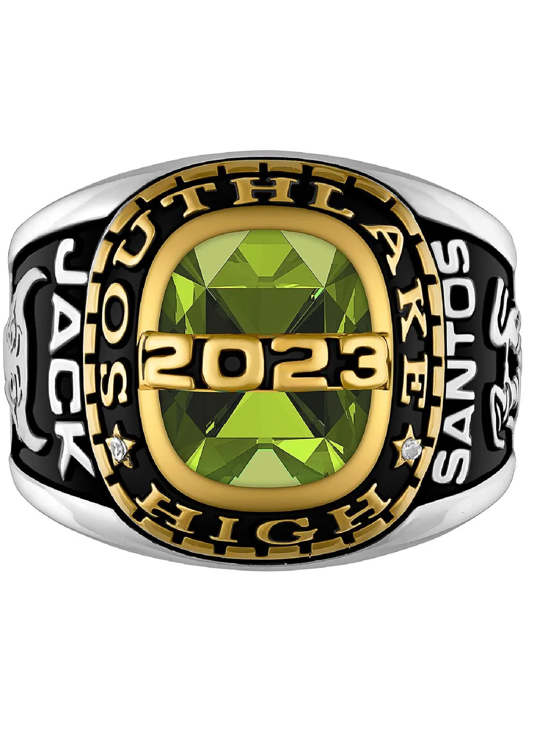 Men’s Custom Class Ring with Birthstone | Personalized School Year ...