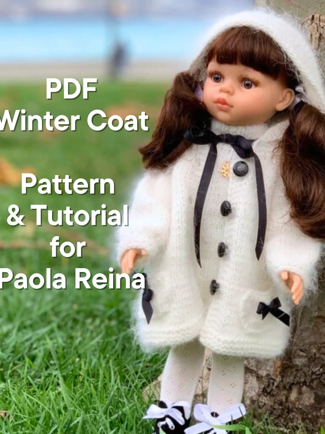 Pattern Boneka Winter Coat for Paola Reina doll KNIT PATTERN / Coat for Boneka 12-13 ...