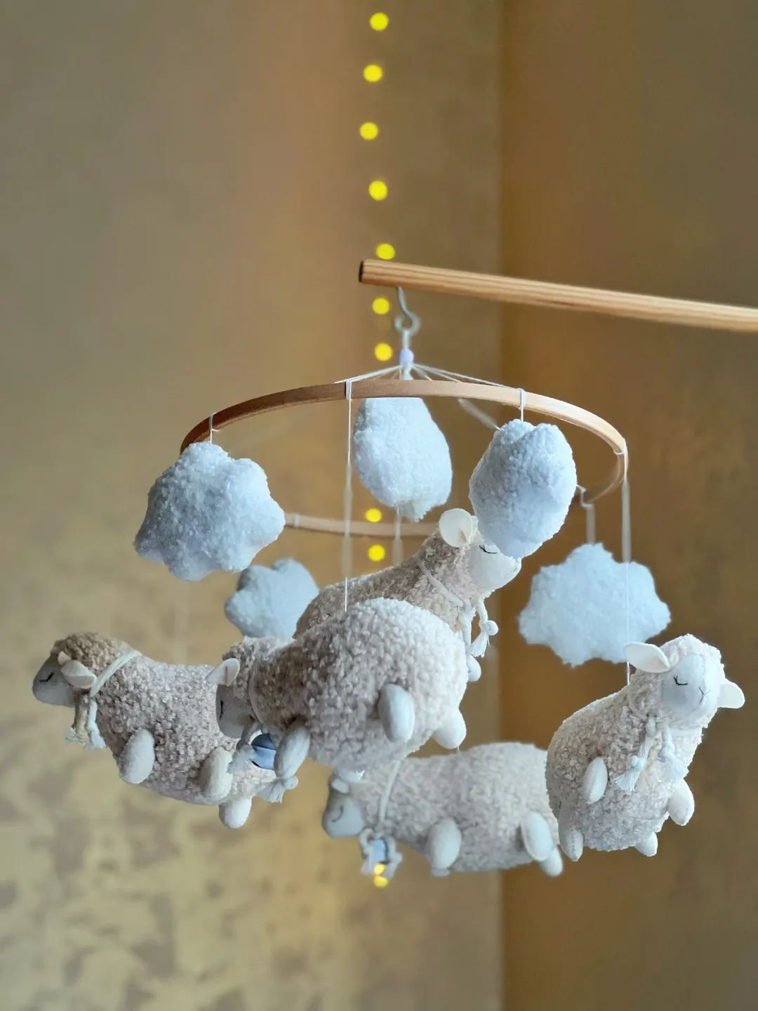 Baby mobile lambs, Crib mobile musical, Nursery mobile sheep’s