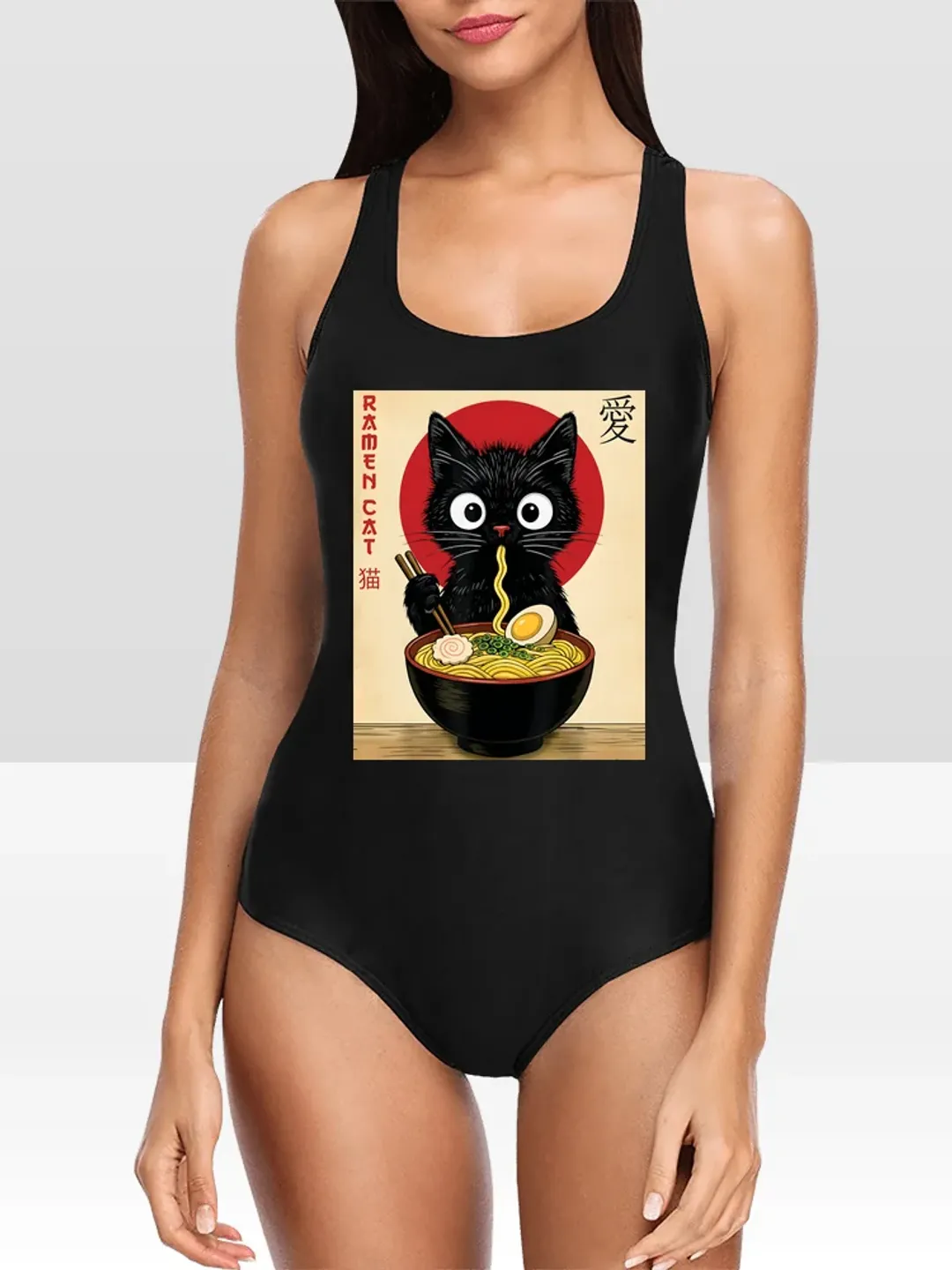 Anime Cat Y2K One Piece Swimsuit